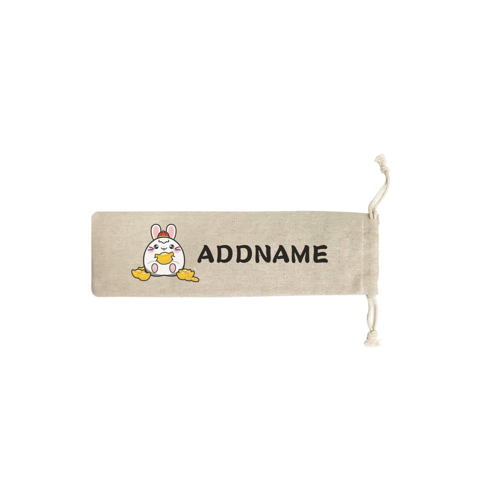 Ultra Cute Zodiac Series Rabbit SB Straw Pouch (No Straws included)