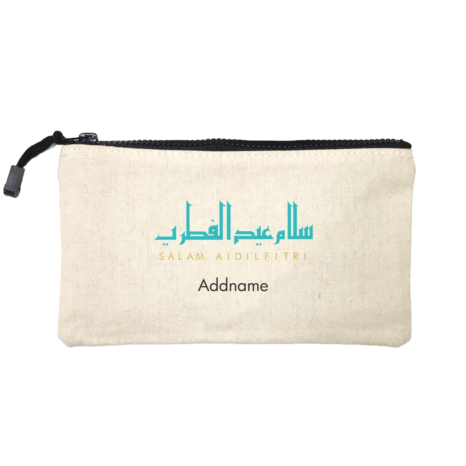 Salam Aidilfitri Jawi Typography Mini Accessories Stationery Pouch