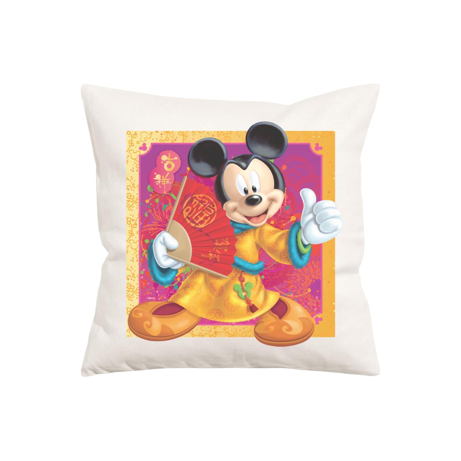 Disney CNY Mickey With Fan Non Personalised PW Cushion