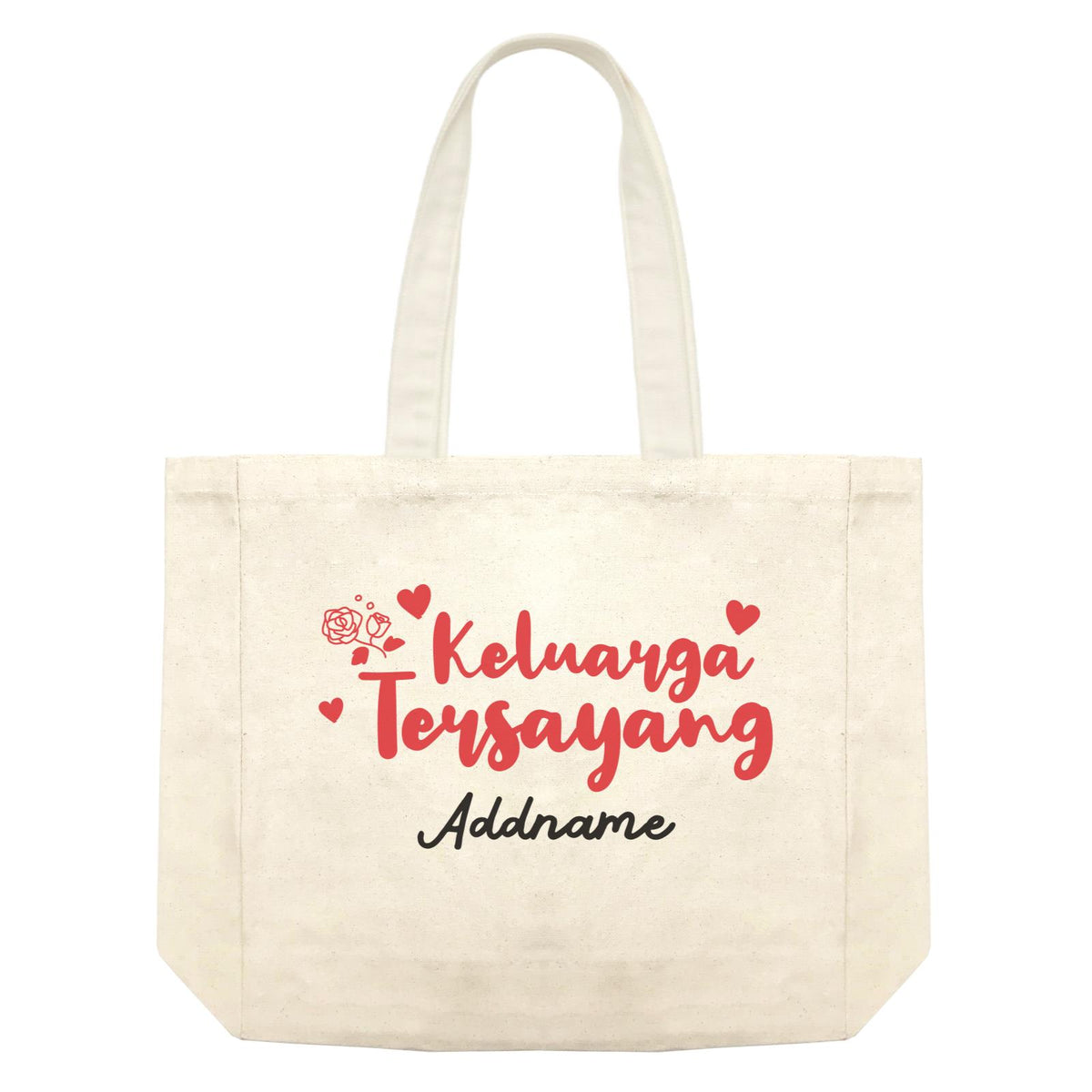 Keluarga Tersayang Raya Typography Shopping Bag