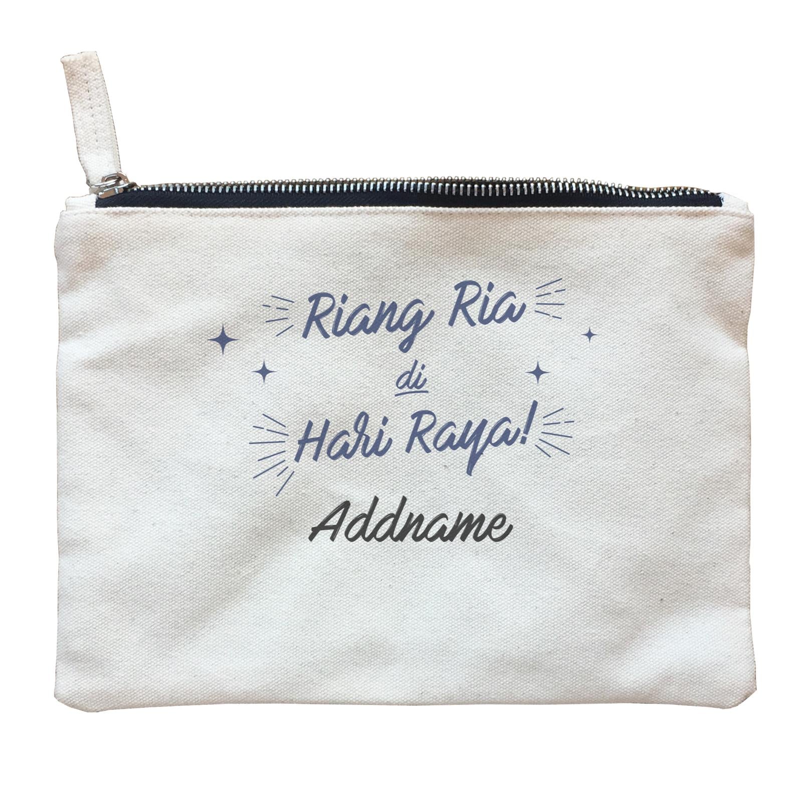 Riang Ria Di Hari Raya Raya Typography Zipper Pouch