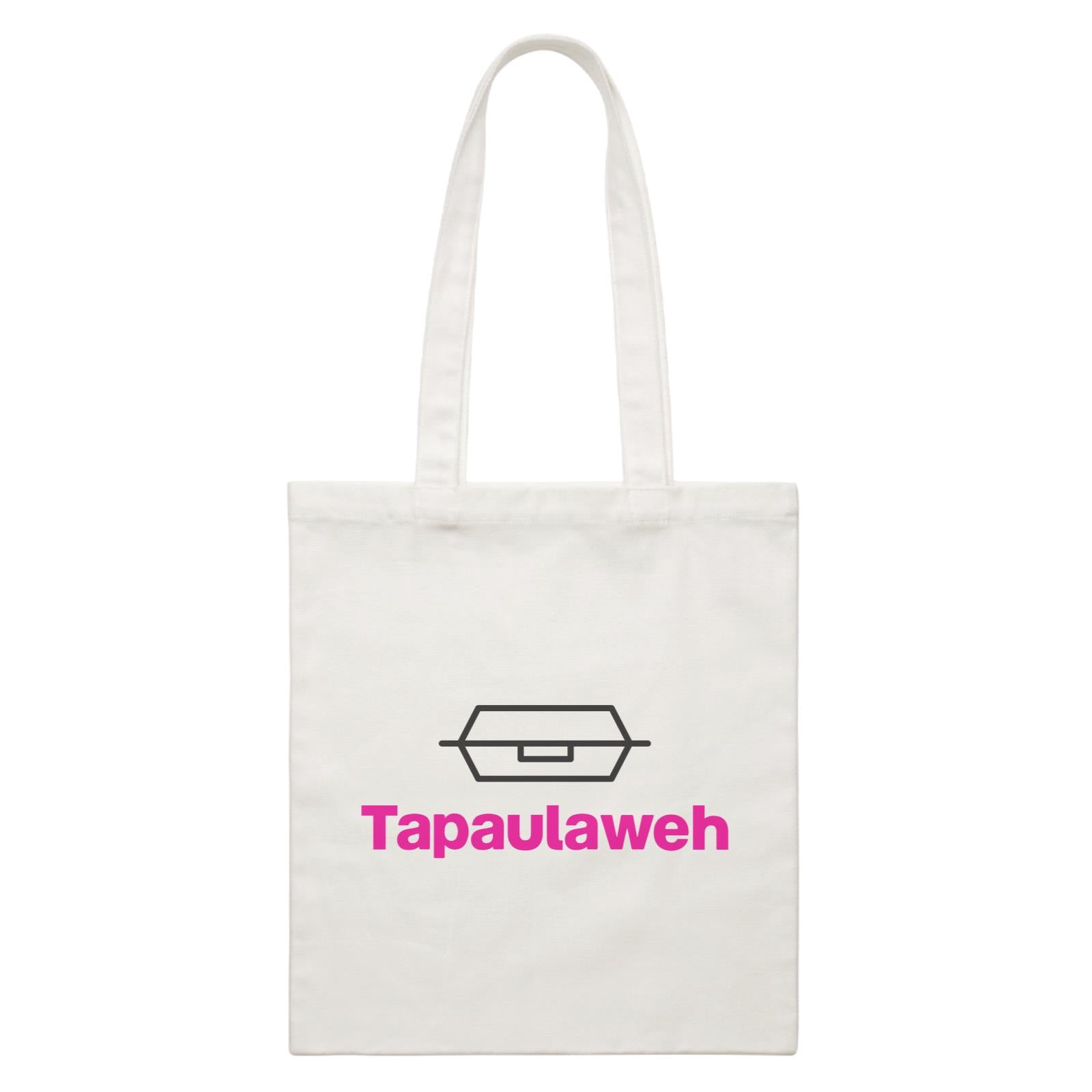 Slang Statement Tapaulaweh Accessories White Canvas Bag