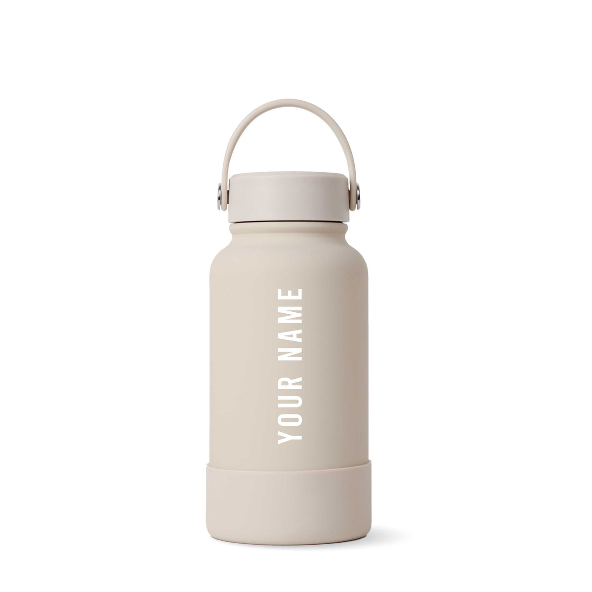 Beige Omi Thermos Bottle - Vertical Font