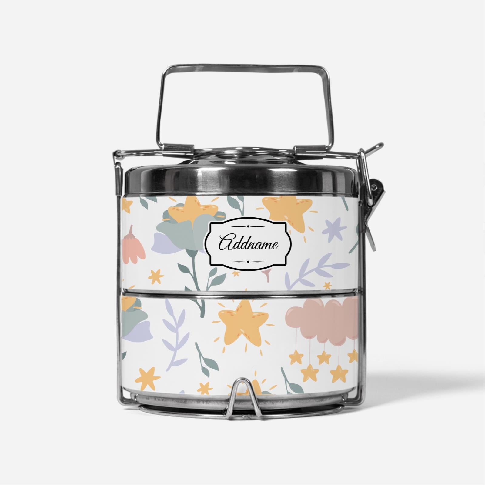Dreamy Flowers Two Tier Tiffin Carrier