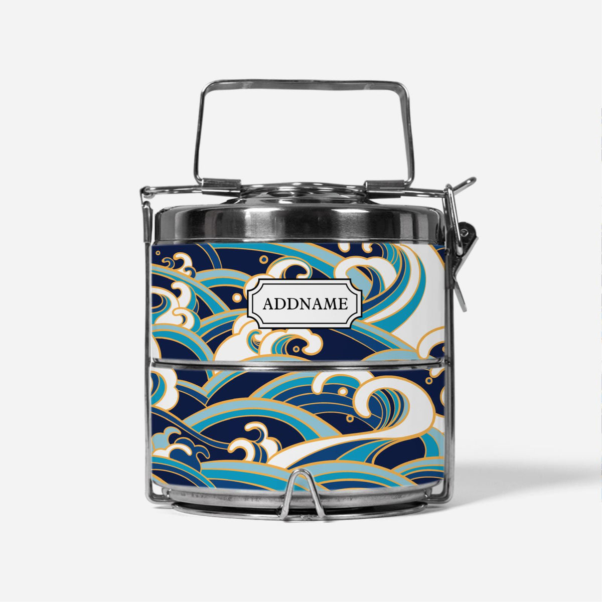 Gold Lining Wave Two-Tier Tiffin Carrier