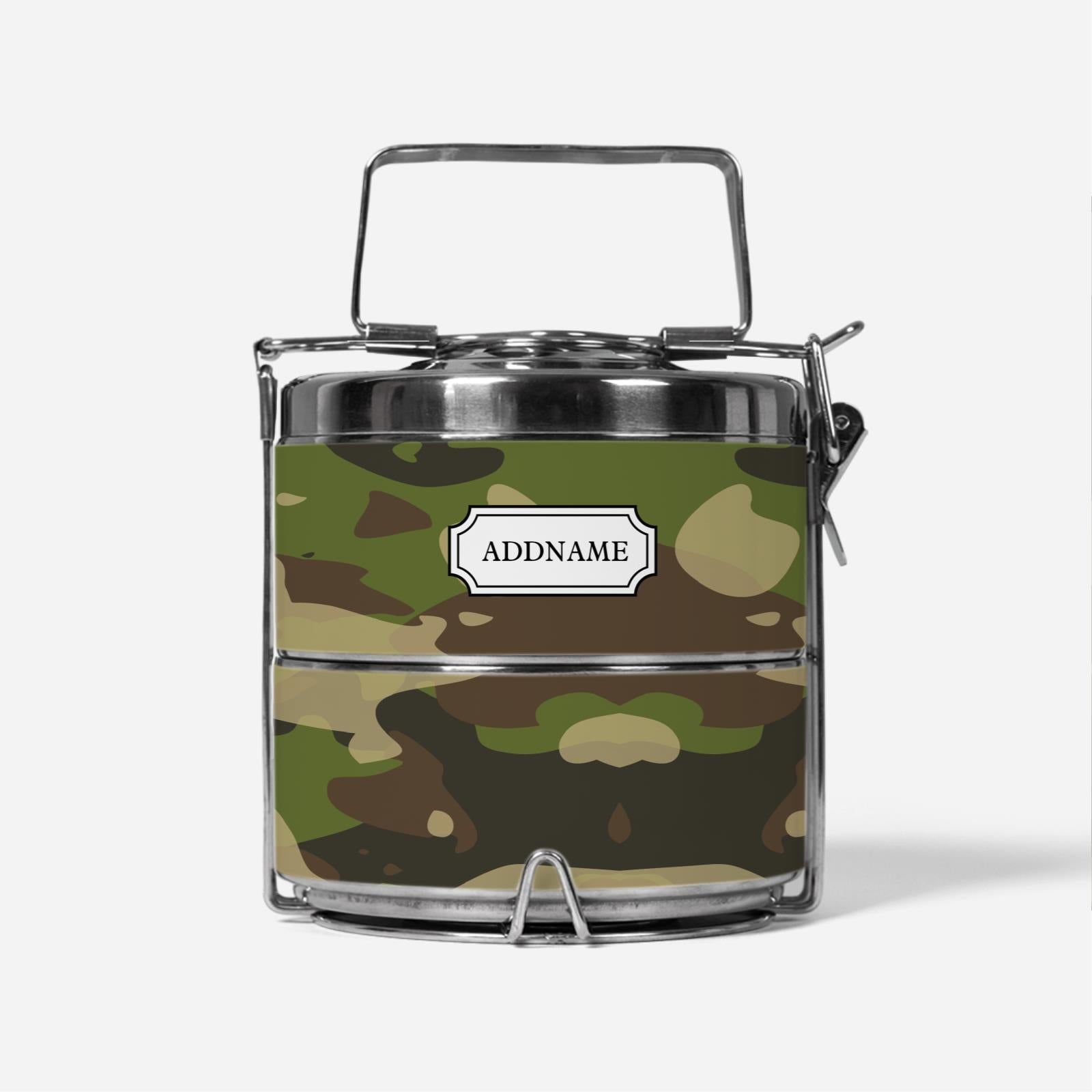 Camo Two-Tier Tiffin Carrier