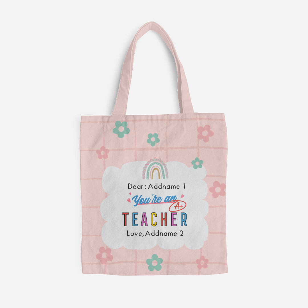 Doodle Series - You'Re An A+ Teacher Full Print Tote Bag