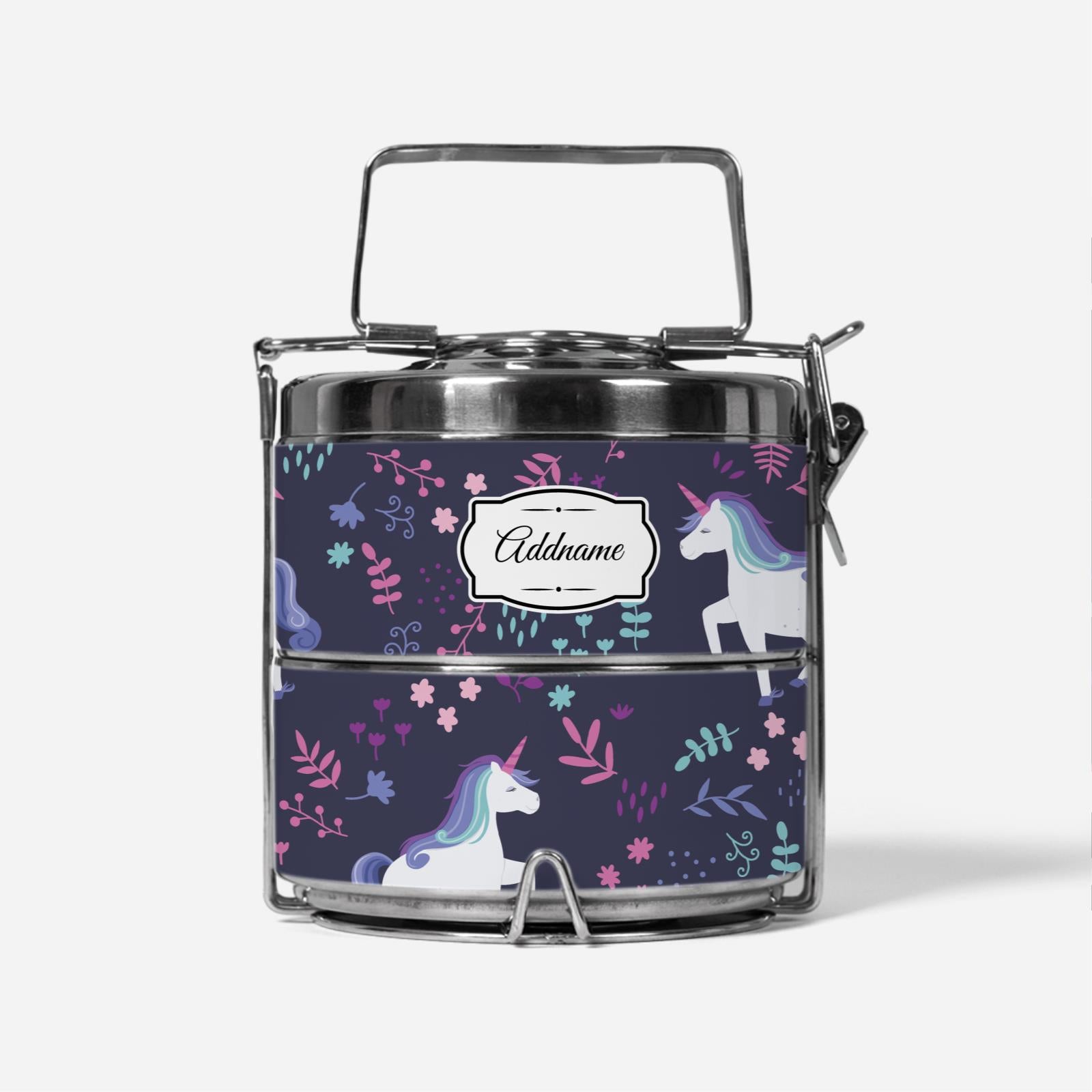 Graceful Unicorn Two Tier Tiffin Carrier