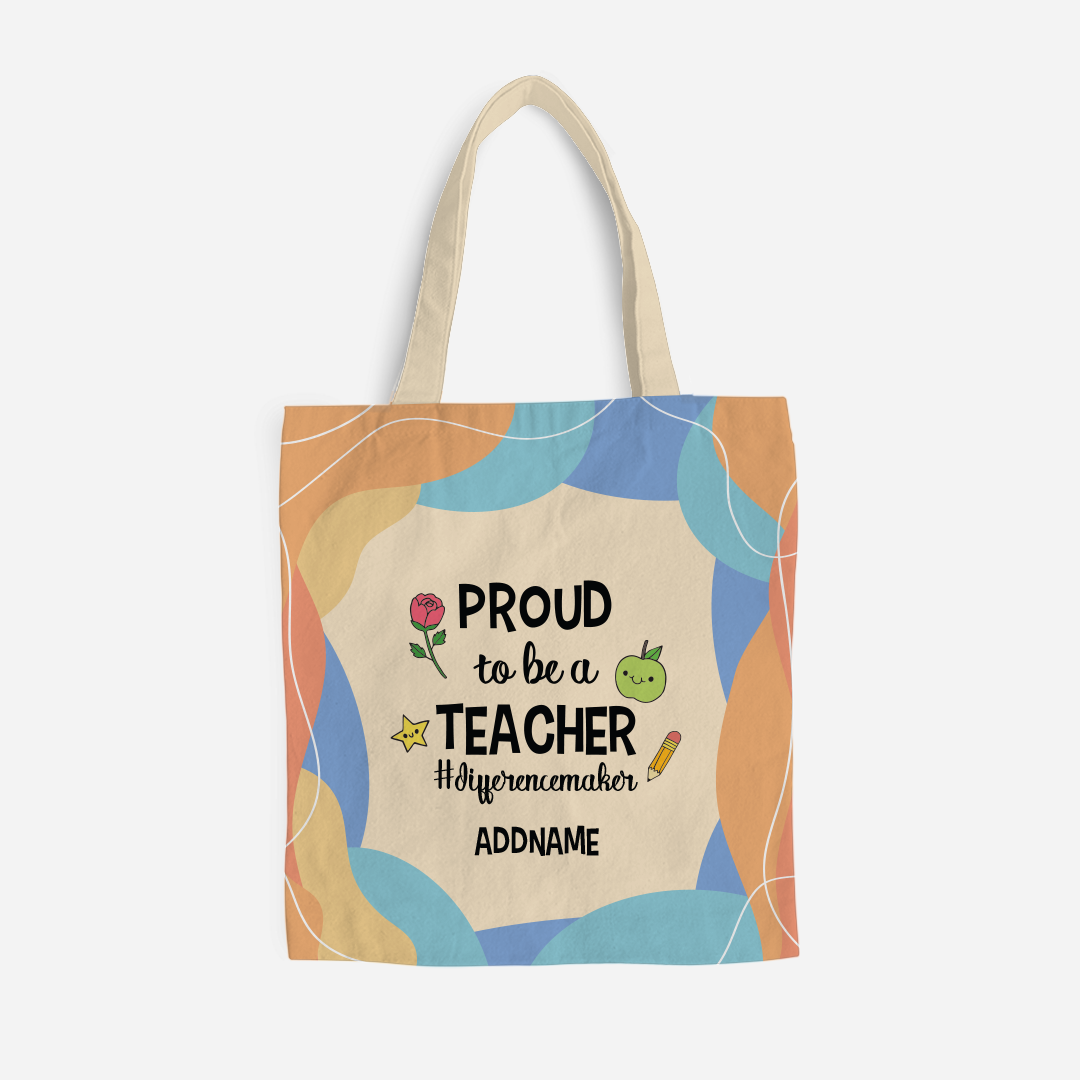 Doodle Series - Proud To Be A Teacher #Differencemaker Full Print Tote Bag