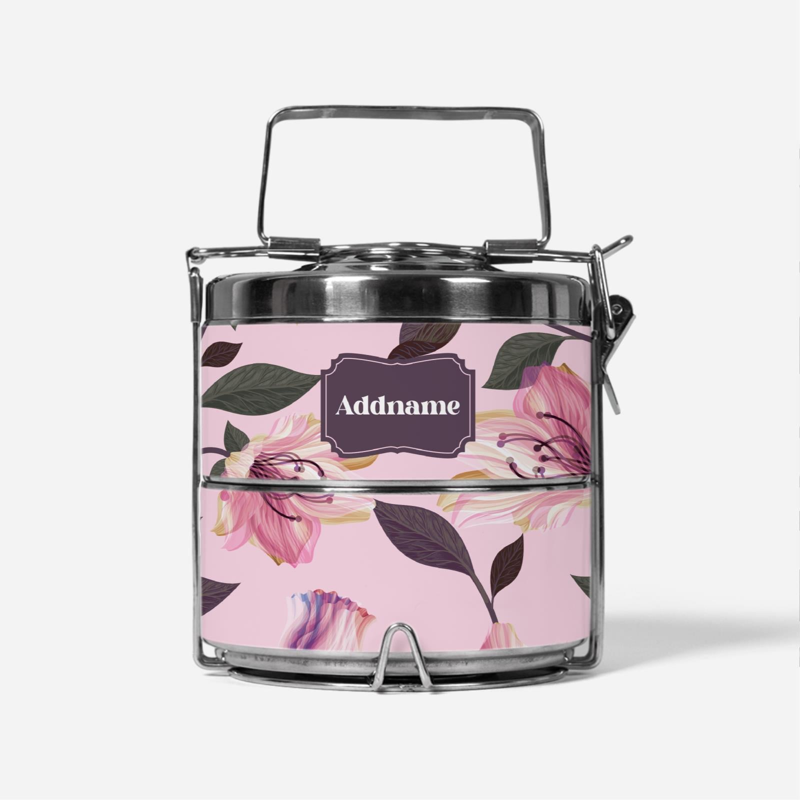 Classic Kesuma - Romantic Pink - Two-Tier Tiffin Carrier