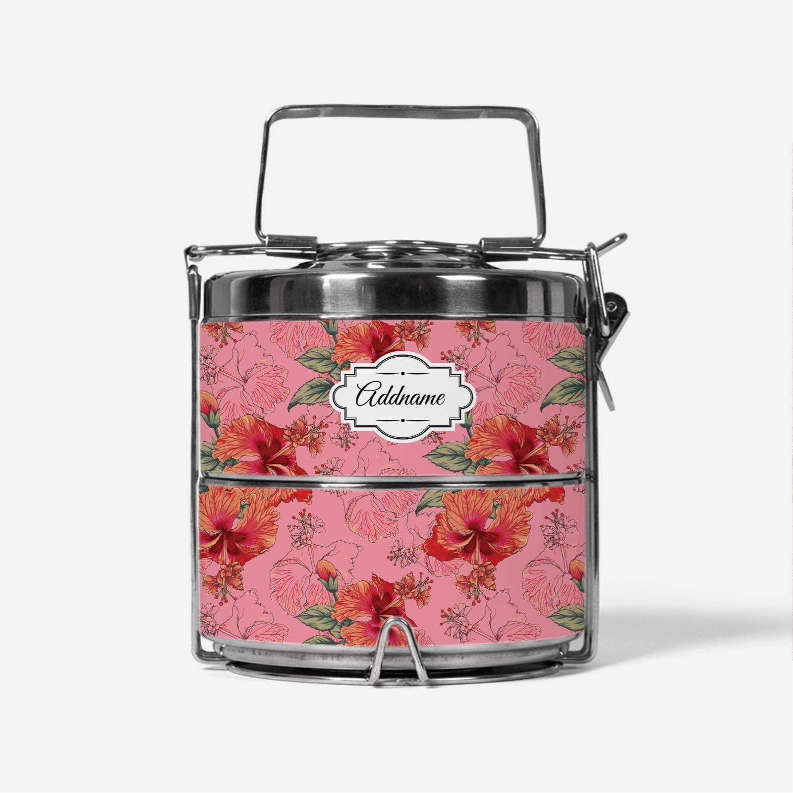 Hibiscus Two Tier Tiffin Carrier