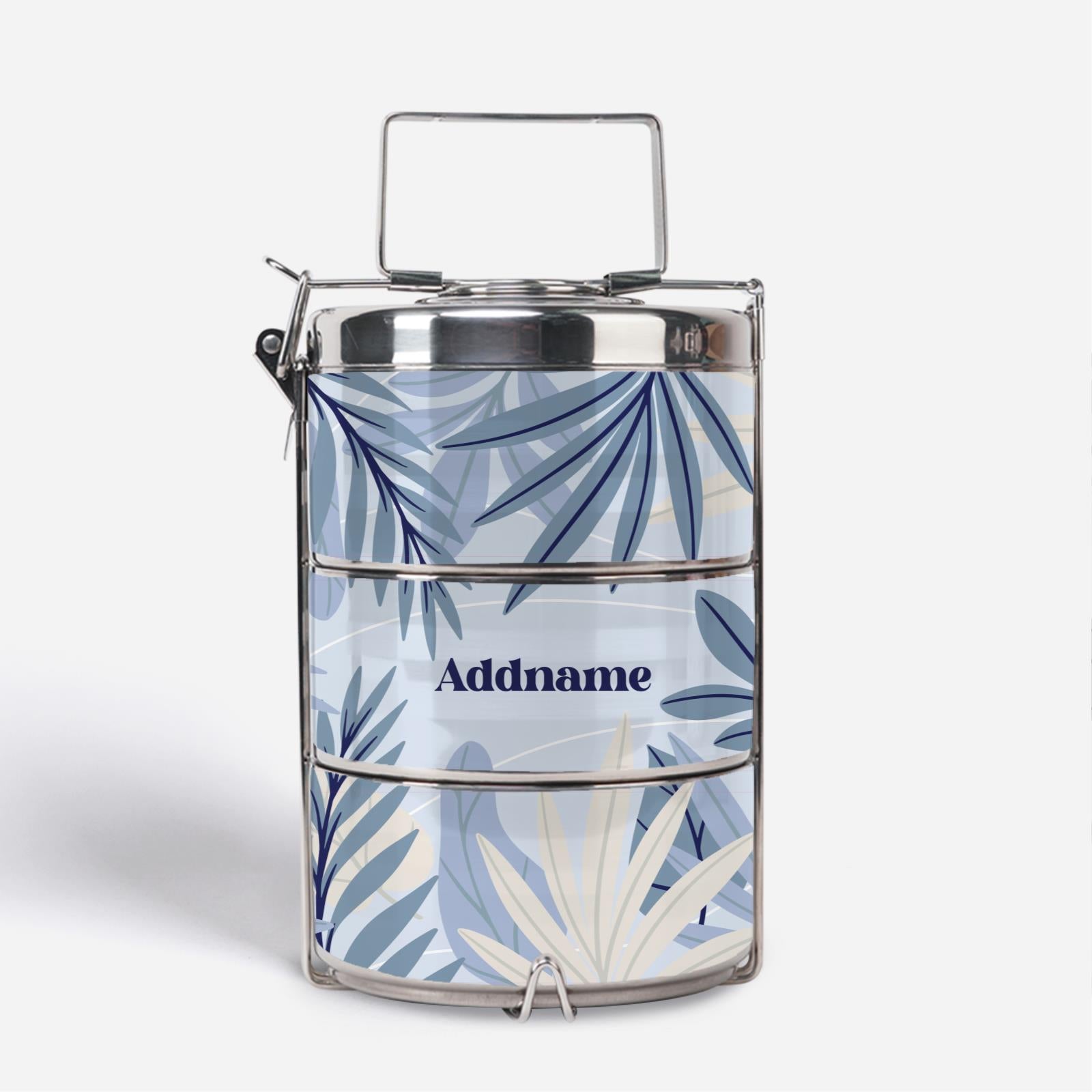 Suasana Series - Ash Blue - Three-Tier Tiffin Carrier