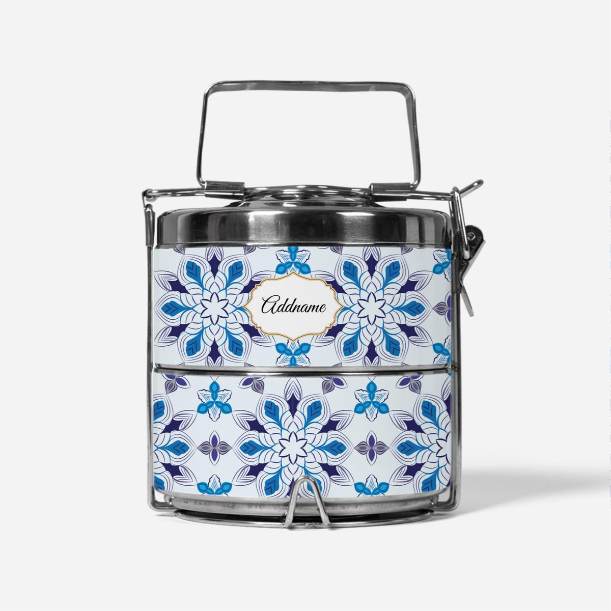Moroccan Series - Arabesque Frost - Two-Tier Tiffin Carrier