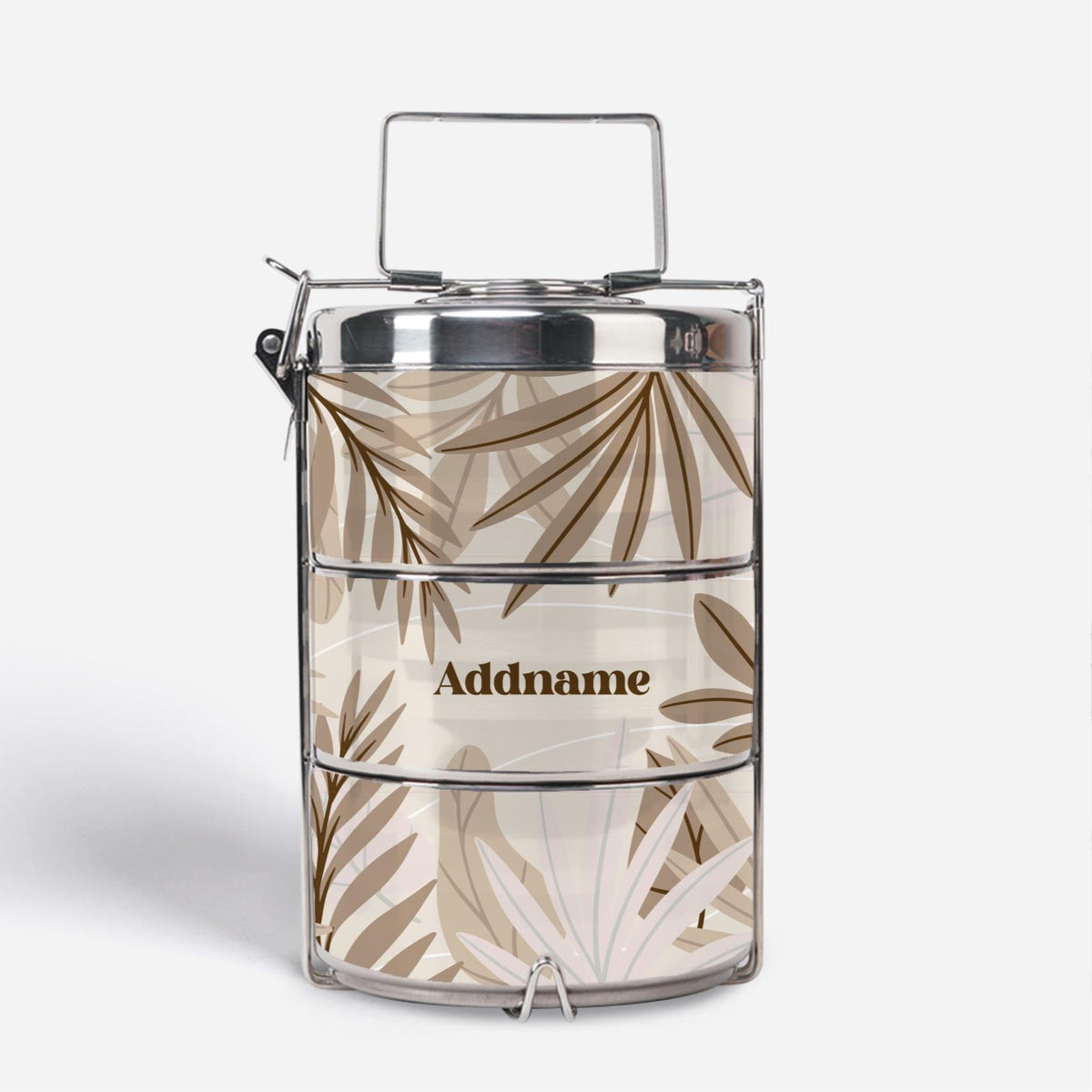 Suasana Series - Ash Brown - Three-Tier Tiffin Carrier