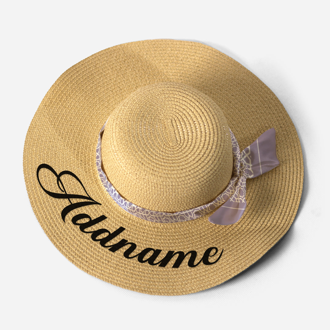 Kids/Adult Straw Hat - Annas Series Pastel Purple Twilly