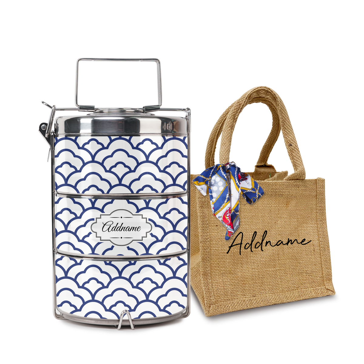 Japanese Pattern Tiffin Carrier