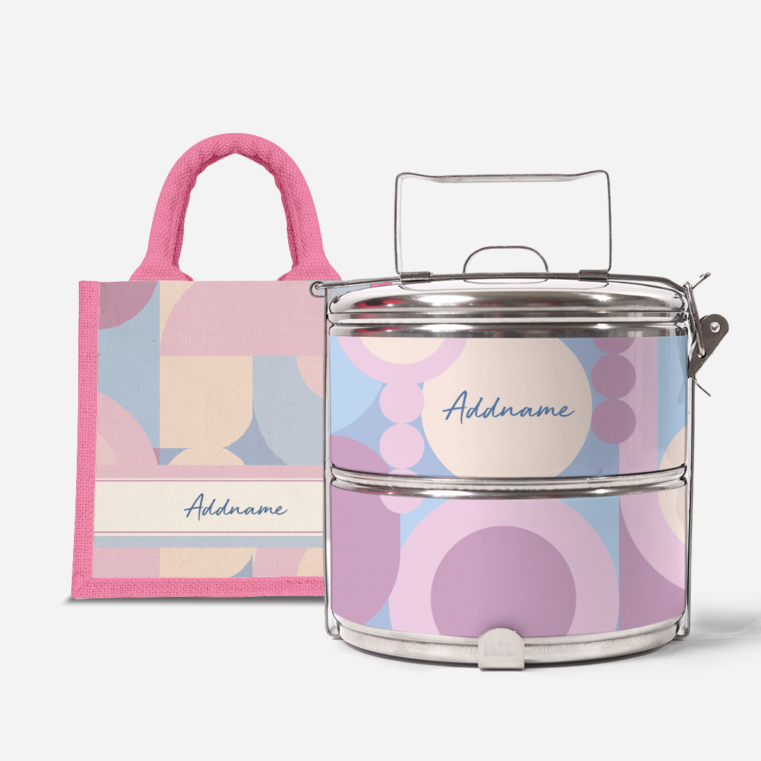 Ryn Series - Bandung  - Lunch Tote Bag with Two-Tier Tiffin Carrier