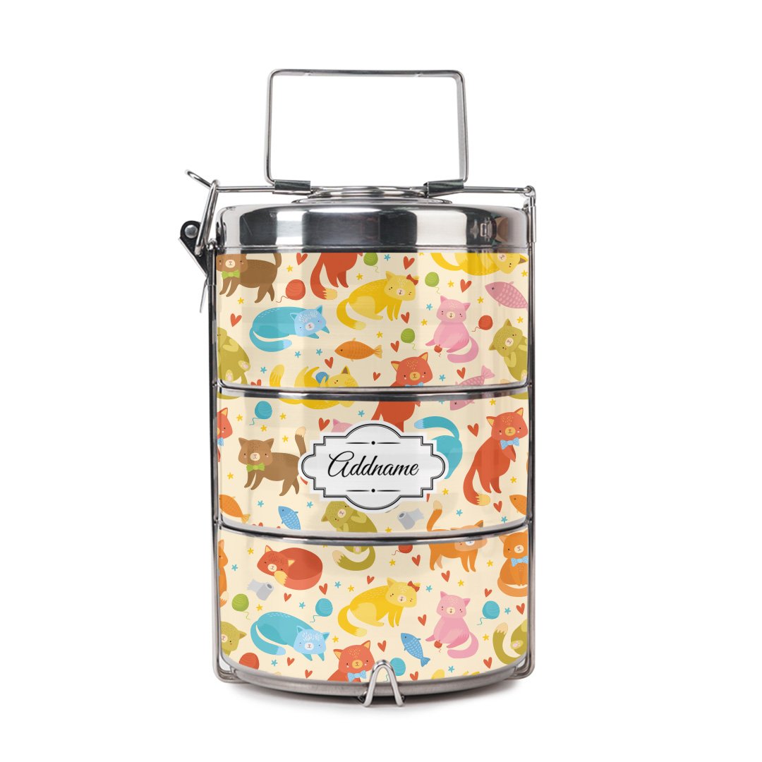 Colorful Cats Tiffin Carrier
