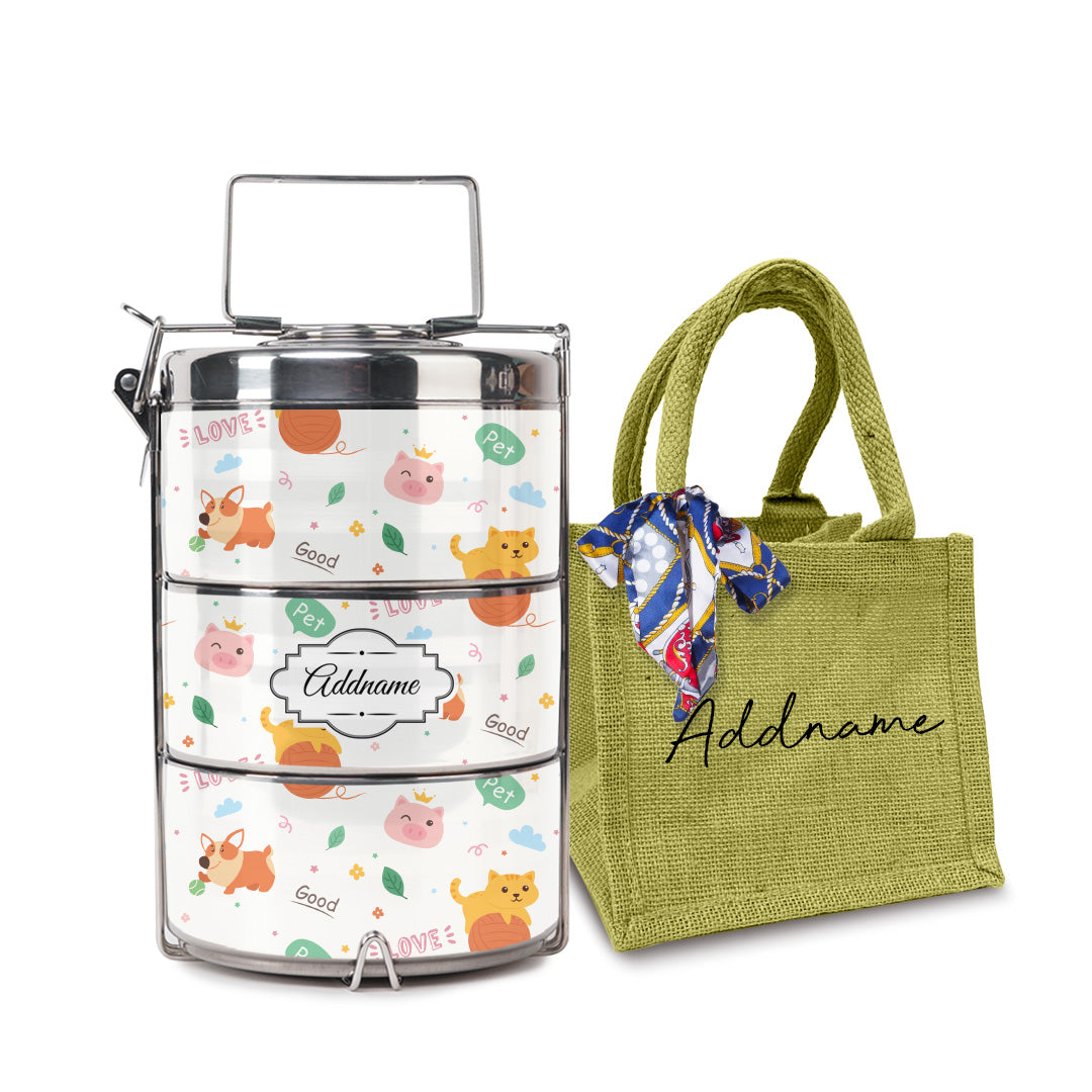 Cat And Friends Tiffin Carrier