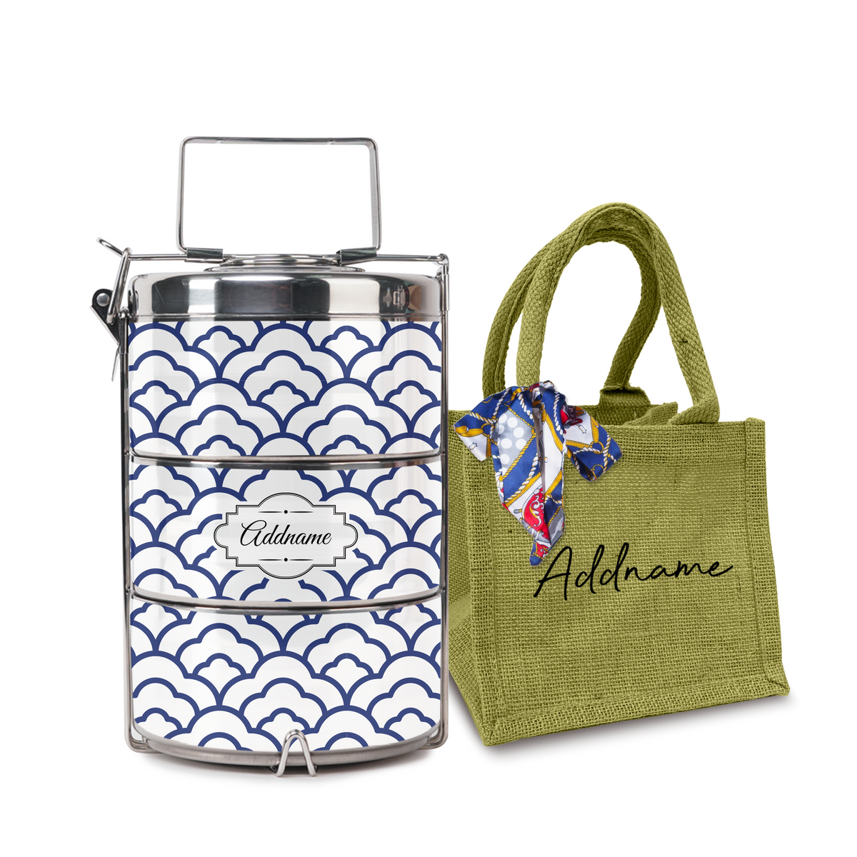 Japanese Pattern Tiffin Carrier