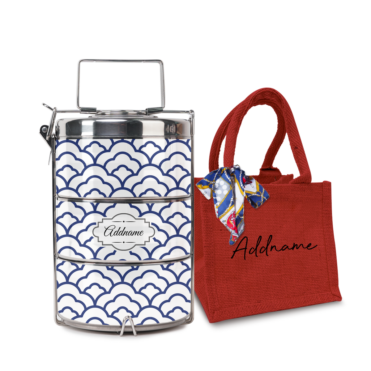 Japanese Pattern Tiffin Carrier