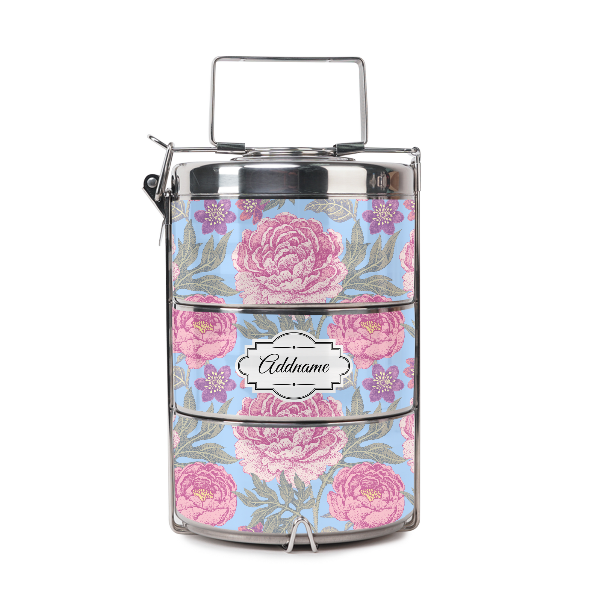 Peony Flower Tiffin Carrier