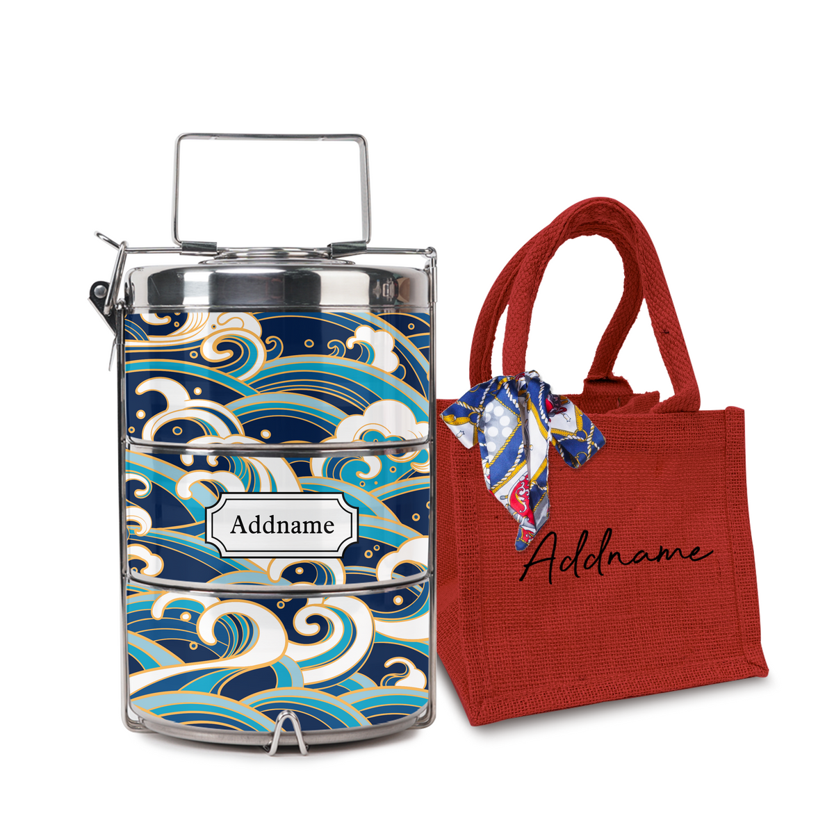 Gold Lining Wave Tiffin Carrier