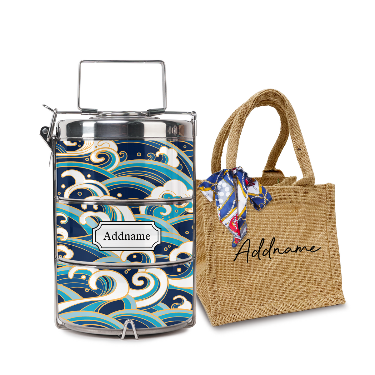 Gold Lining Wave Tiffin Carrier