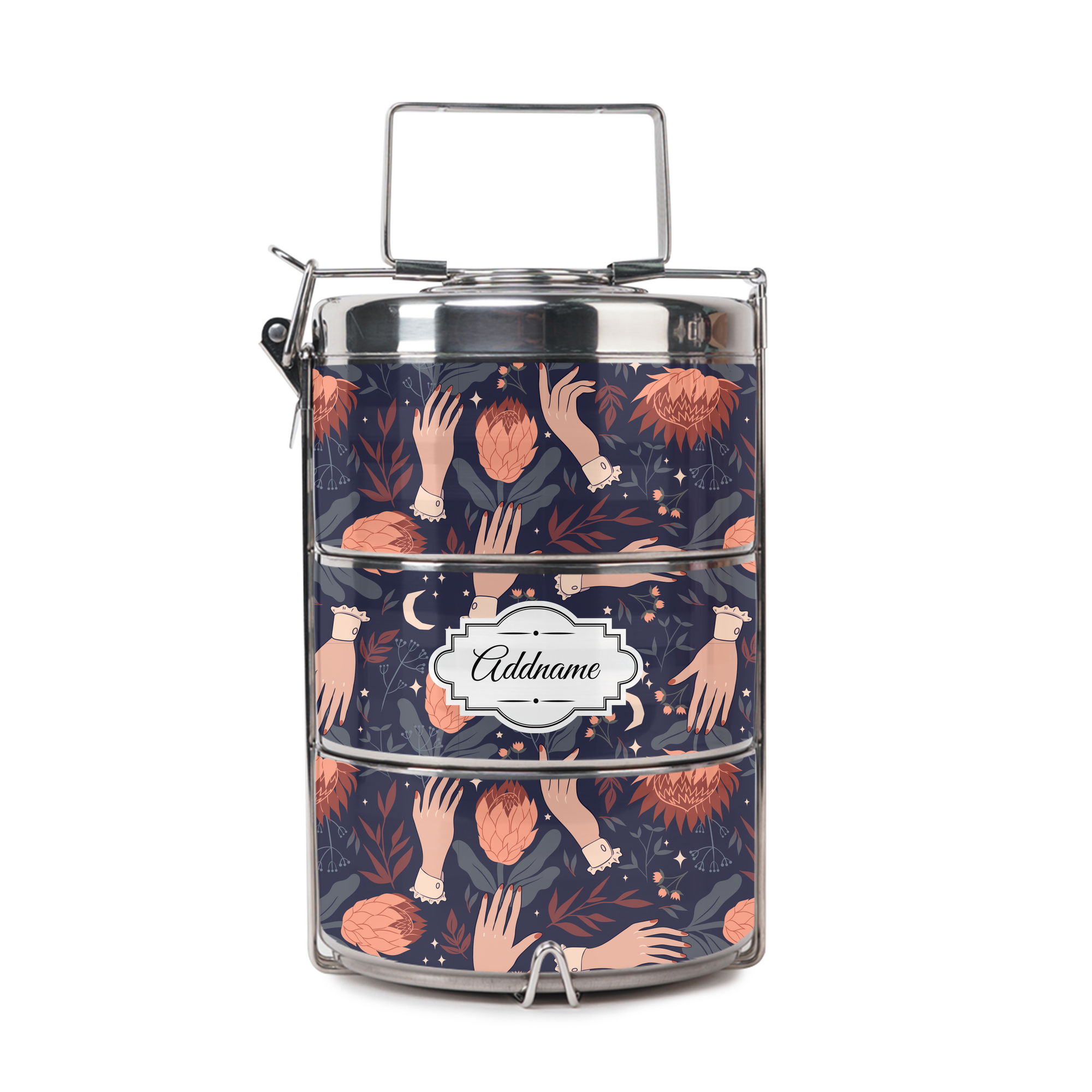 Floral with Hands Tiffin Carrier