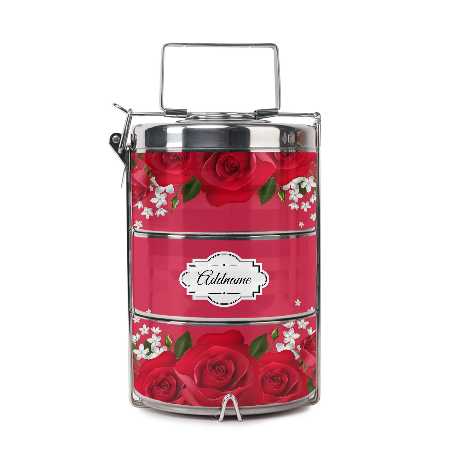 Full Red Rose Tiffin Carrier