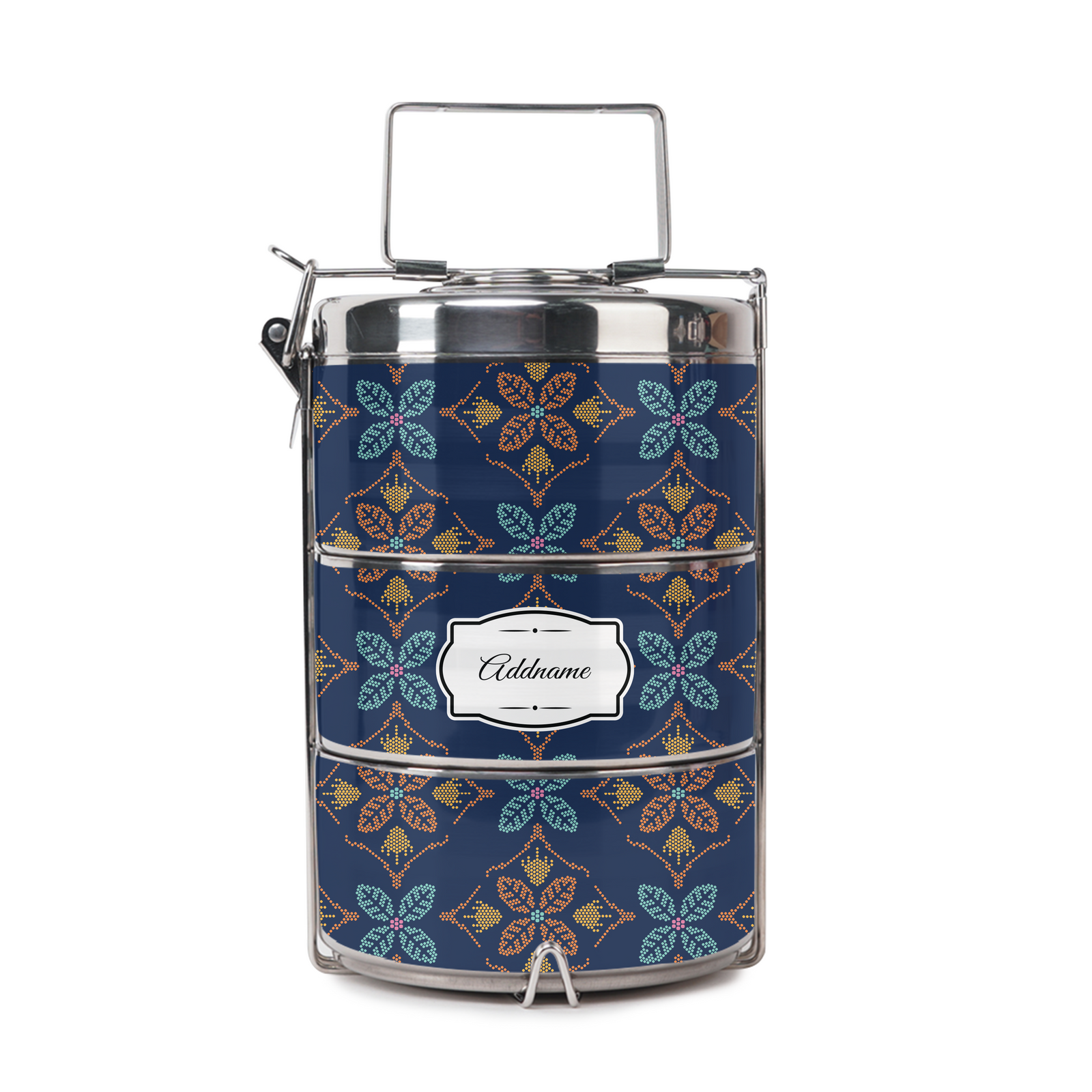 Peranakan Java Traditional Blue Tiffin Carrier