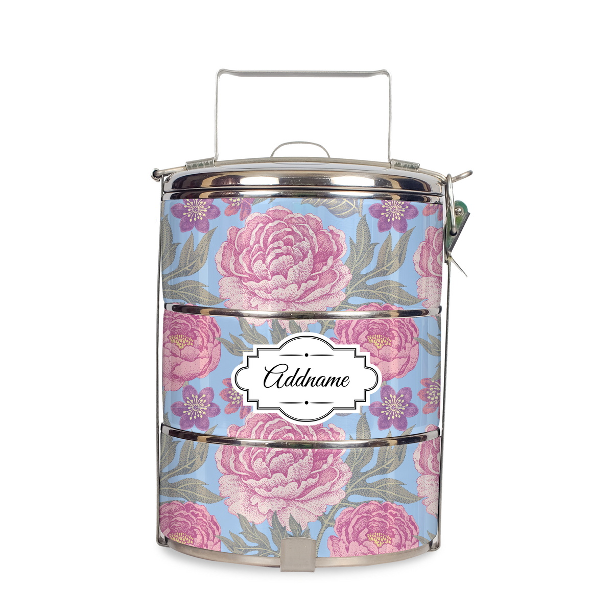 Peony Flower Tiffin Carrier