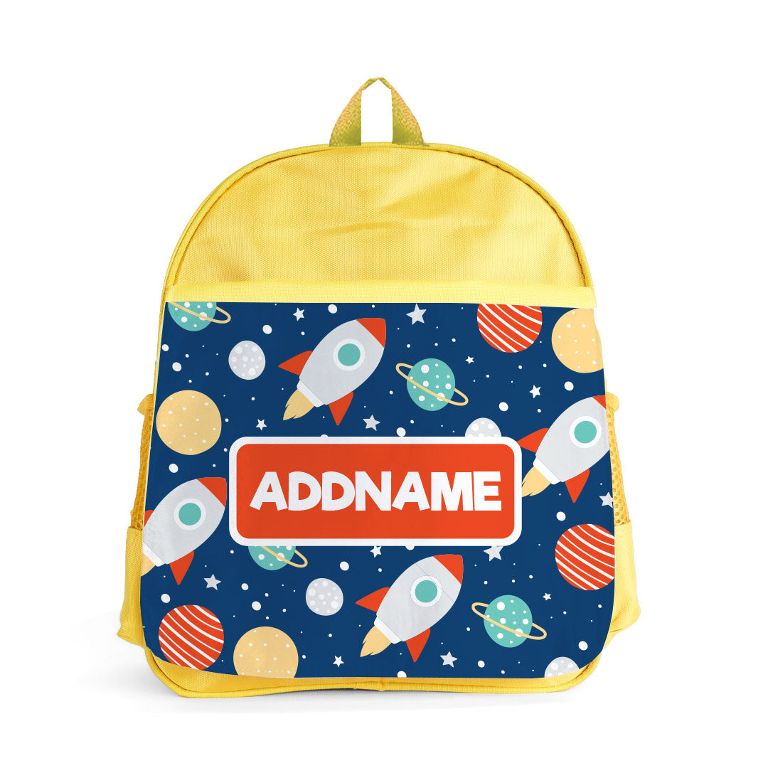 Spaceship Yellow Kiddies Bag