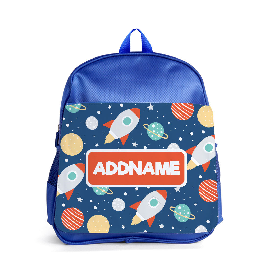 Dark Blue Spaceship Blue Kiddies Bag
