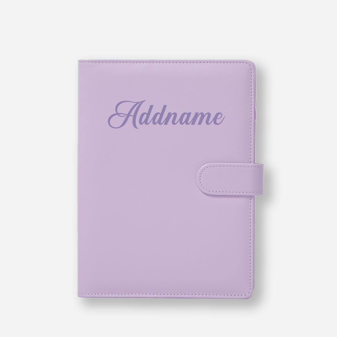 Personalised Notebook with Refillable Pages (Lavender)
