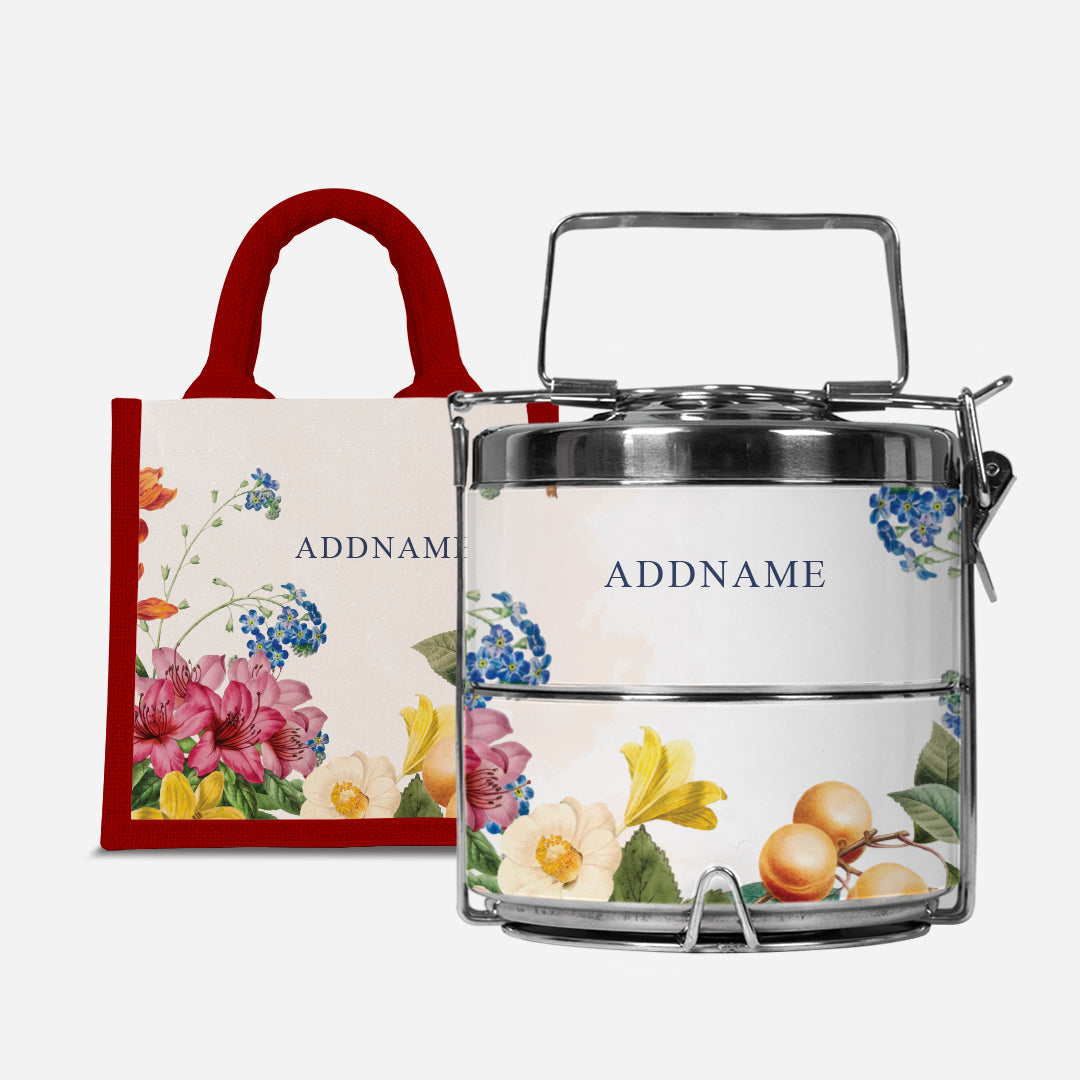 Countless Blessings Series - Half Lining Lunch Bag and Two Tier Tiffin Carrier