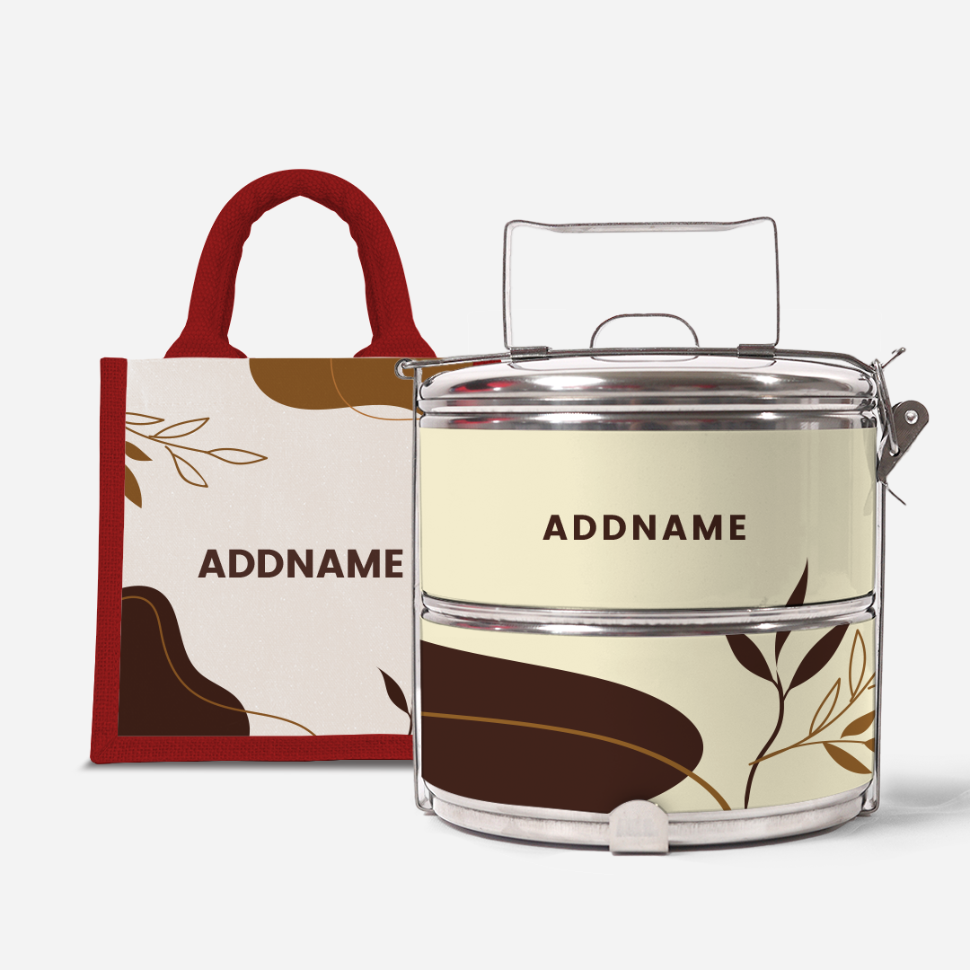 Charlotte Series - Mocha Two-Tier Tiffin Carrier