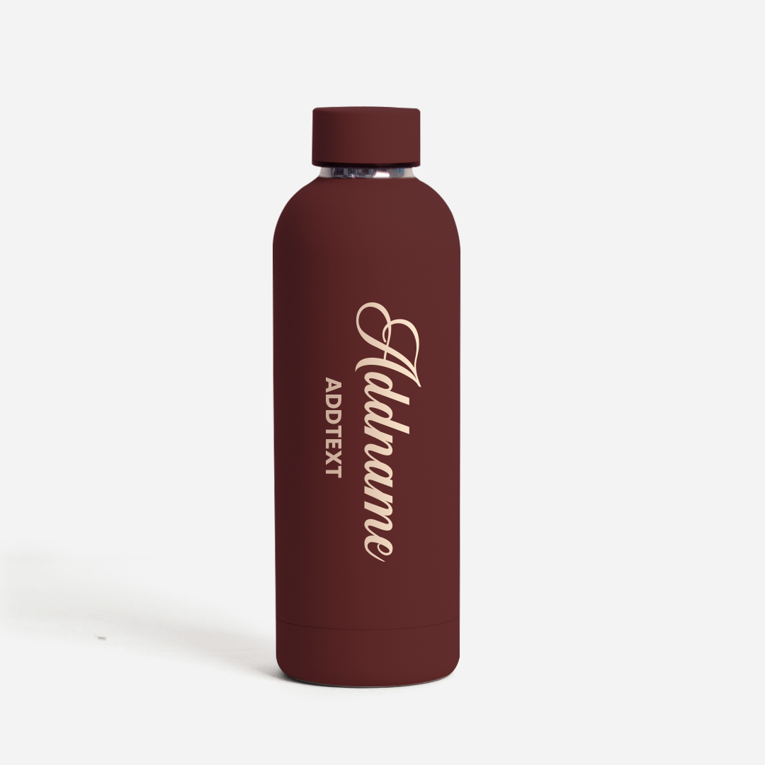 Add Message - Maroon Mizu Thermo Water Bottle