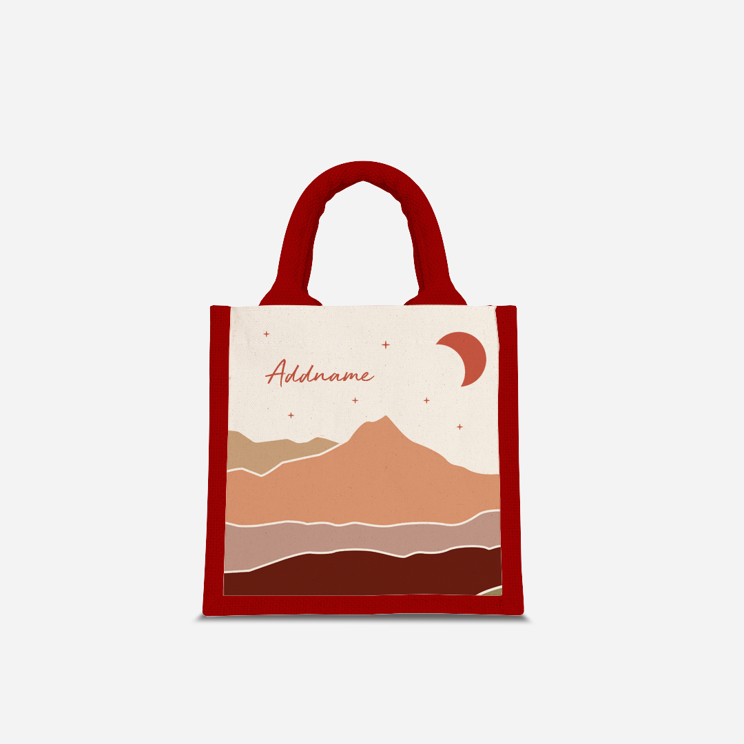 Kaira Series Half Lining Lunch Bag - Asfar Red