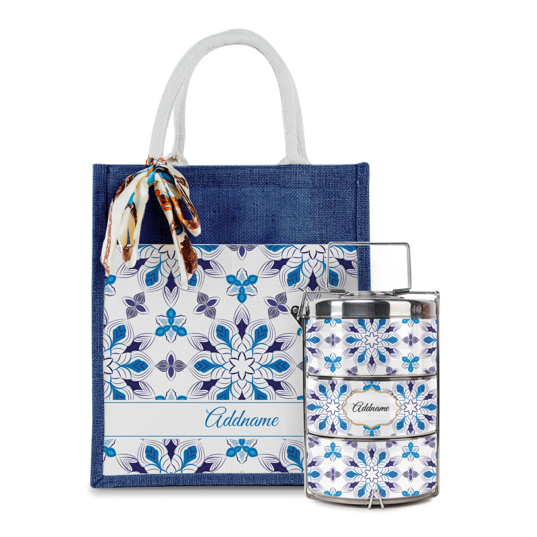 Arabesque Frost with Tiffin Carrier Set