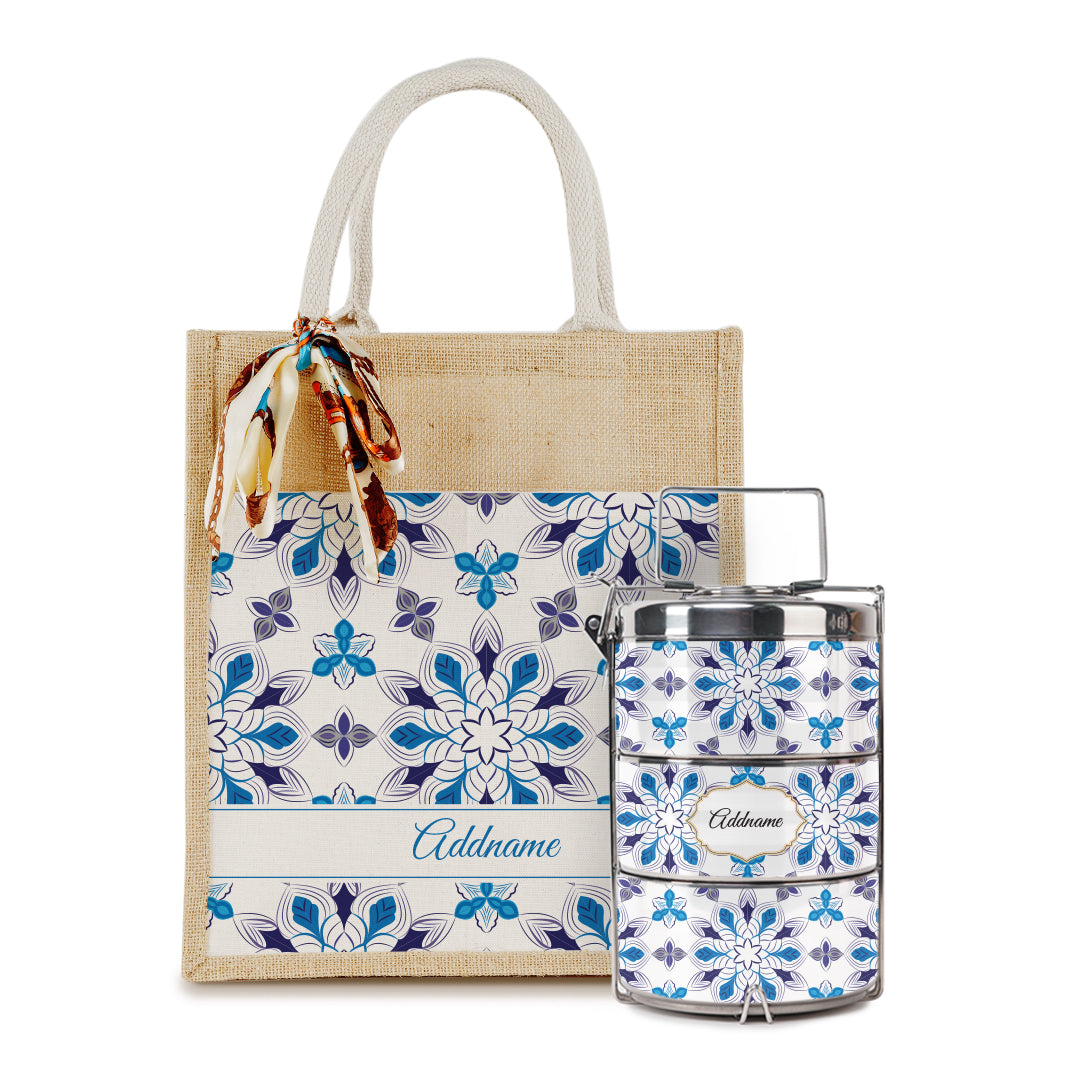Arabesque Frost with Tiffin Carrier Set