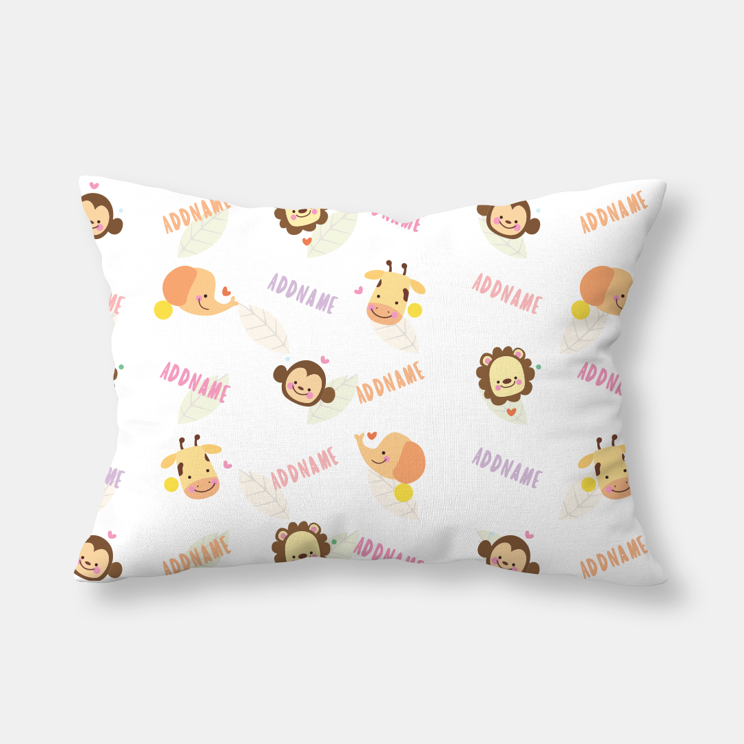 Safari Animal Girl Baby Pillow