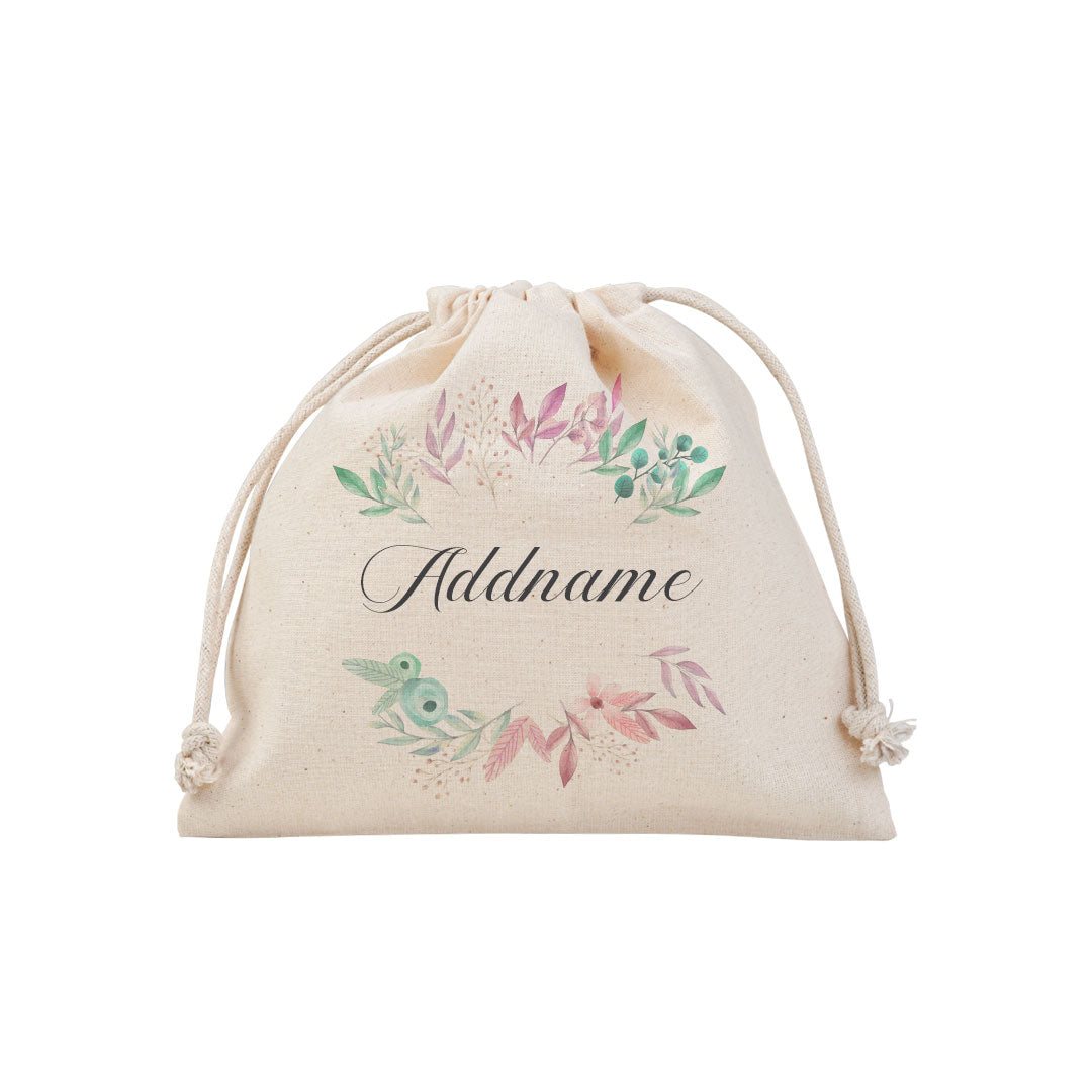 Flower Wreath With Leaves Satchel