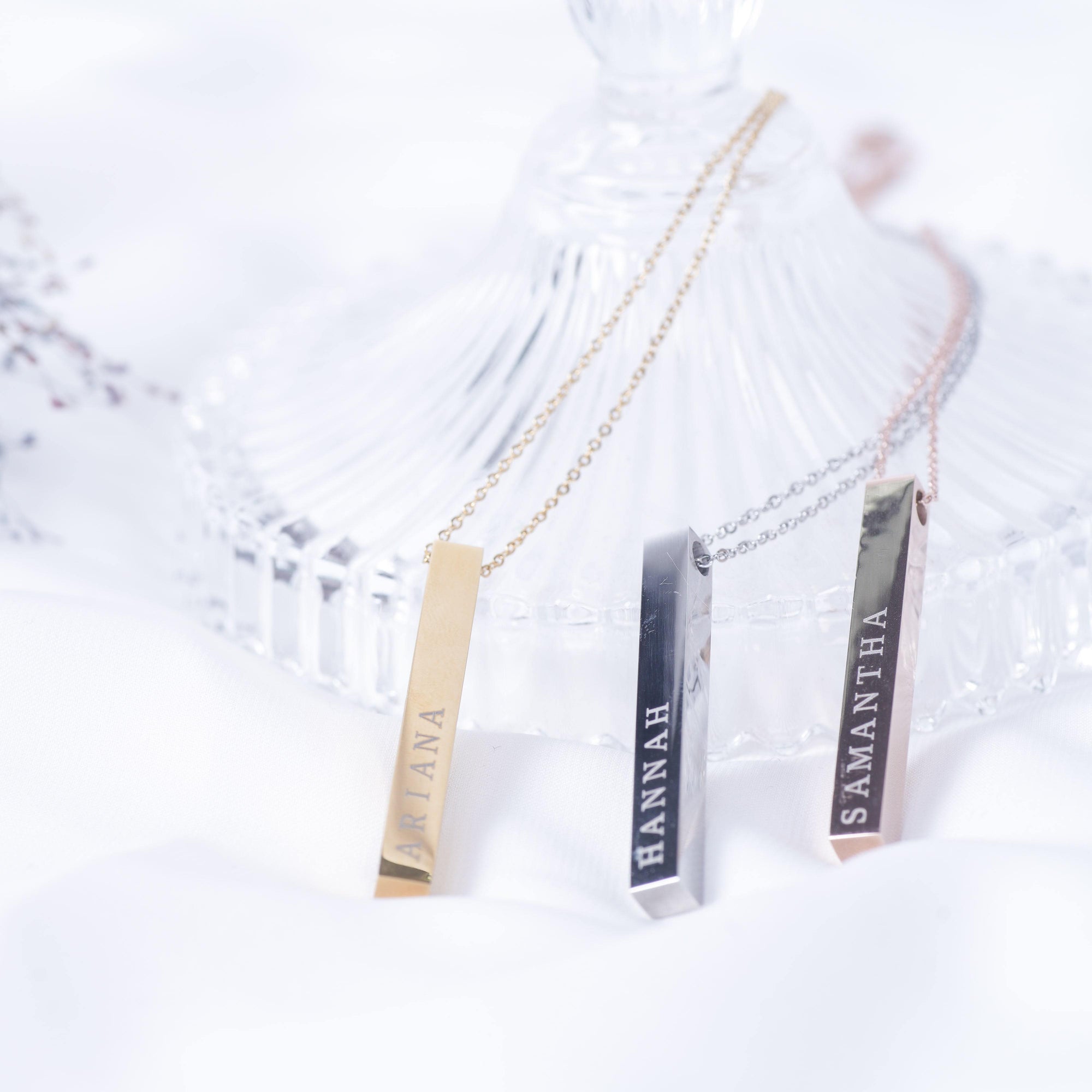 Vertical Bar Personalised Name Necklace