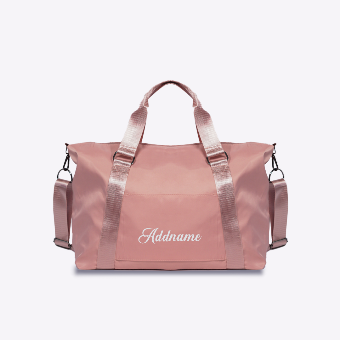 Small pink duffle bag sales