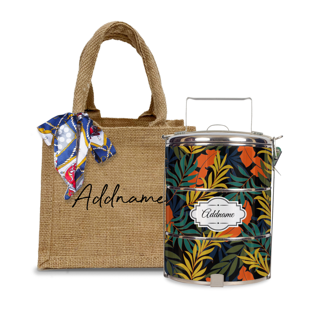 Colourful Leaves Tiffin Carrier