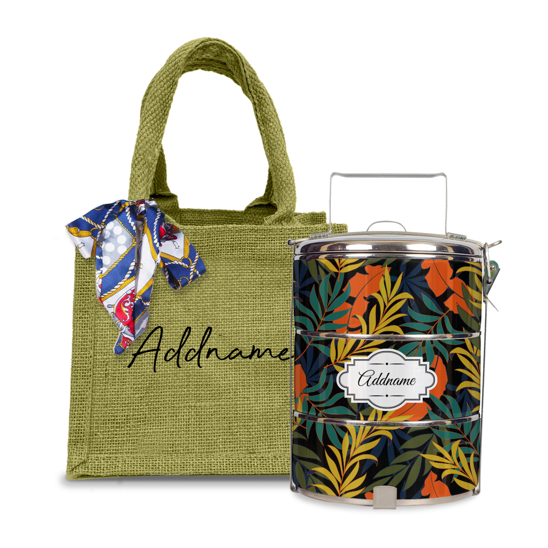 Colourful Leaves Tiffin Carrier