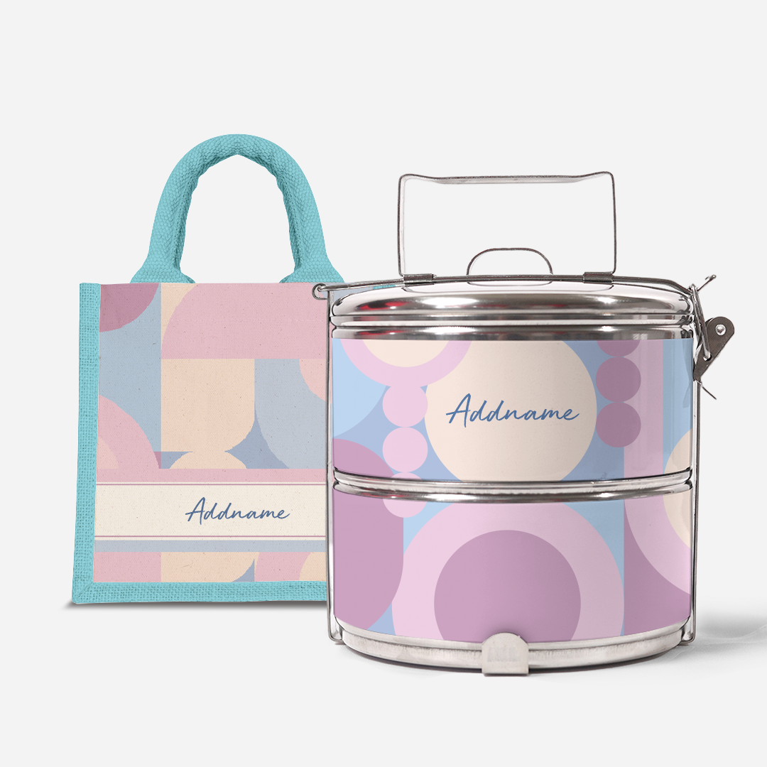 Ryn Series - Bandung  - Lunch Tote Bag with Two-Tier Tiffin Carrier