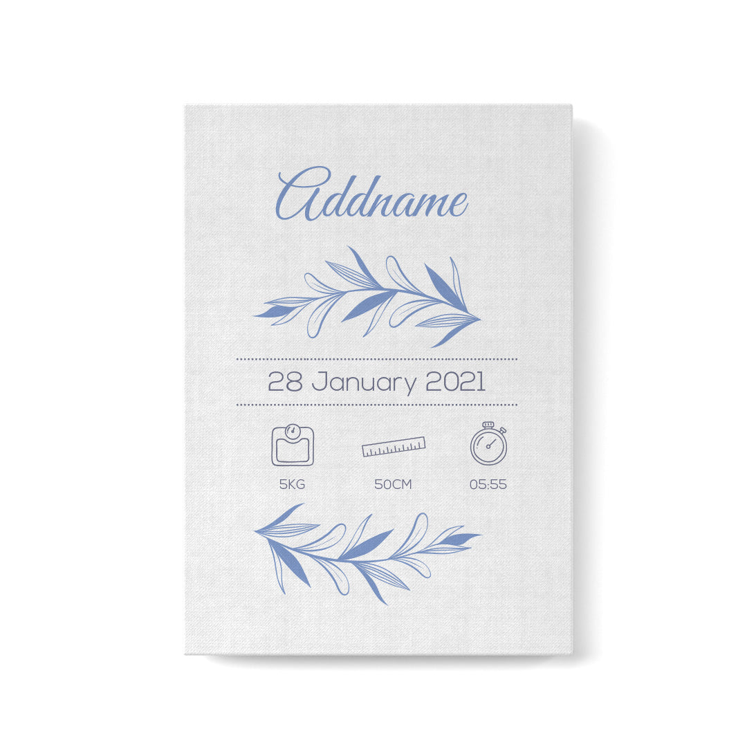 Wreath Boy Baby Frame