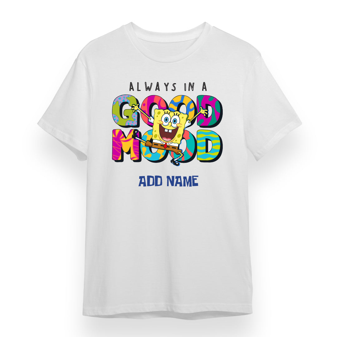 SpongeBob - Bob Always In A Good Mood Personalized Adult T-Shirt